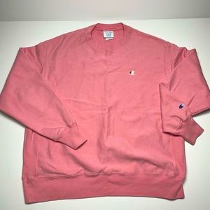 Champion 90s Pink Crewneck Sweatshirt | Size XL
